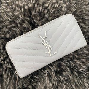 YSL Monogram Caviar Leather Large Wallet